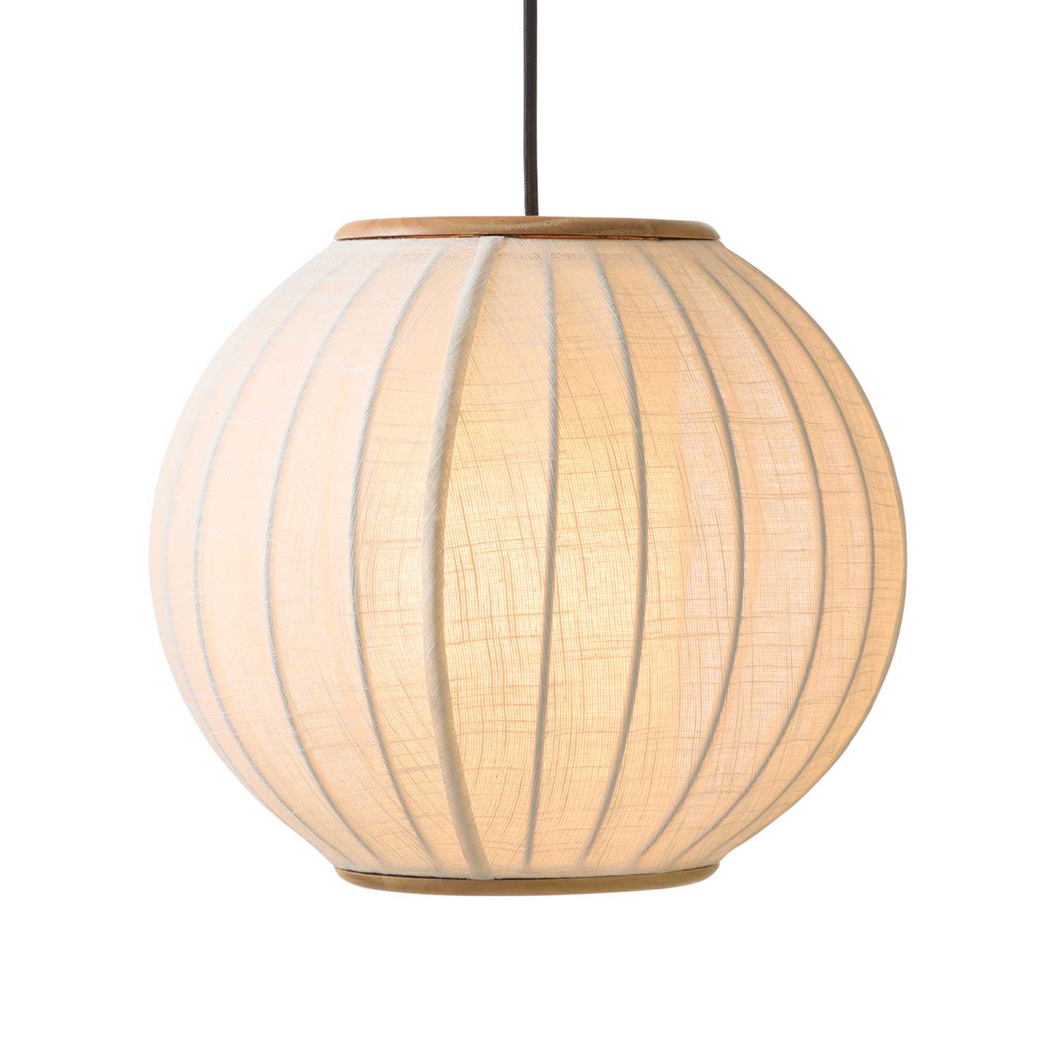 Balloon - Suspension boule en tissu et bois design scandinave