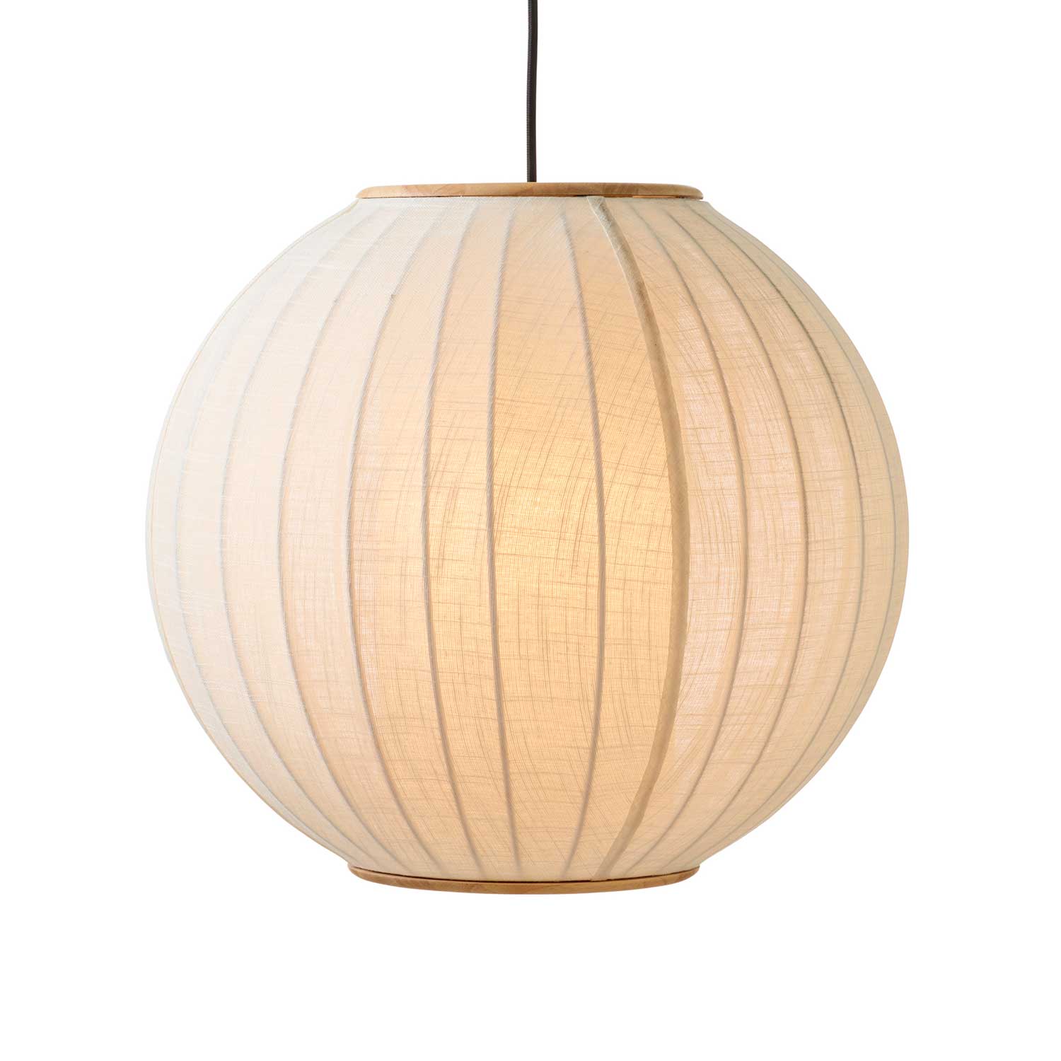 Balloon - Suspension boule en tissu et bois design scandinave