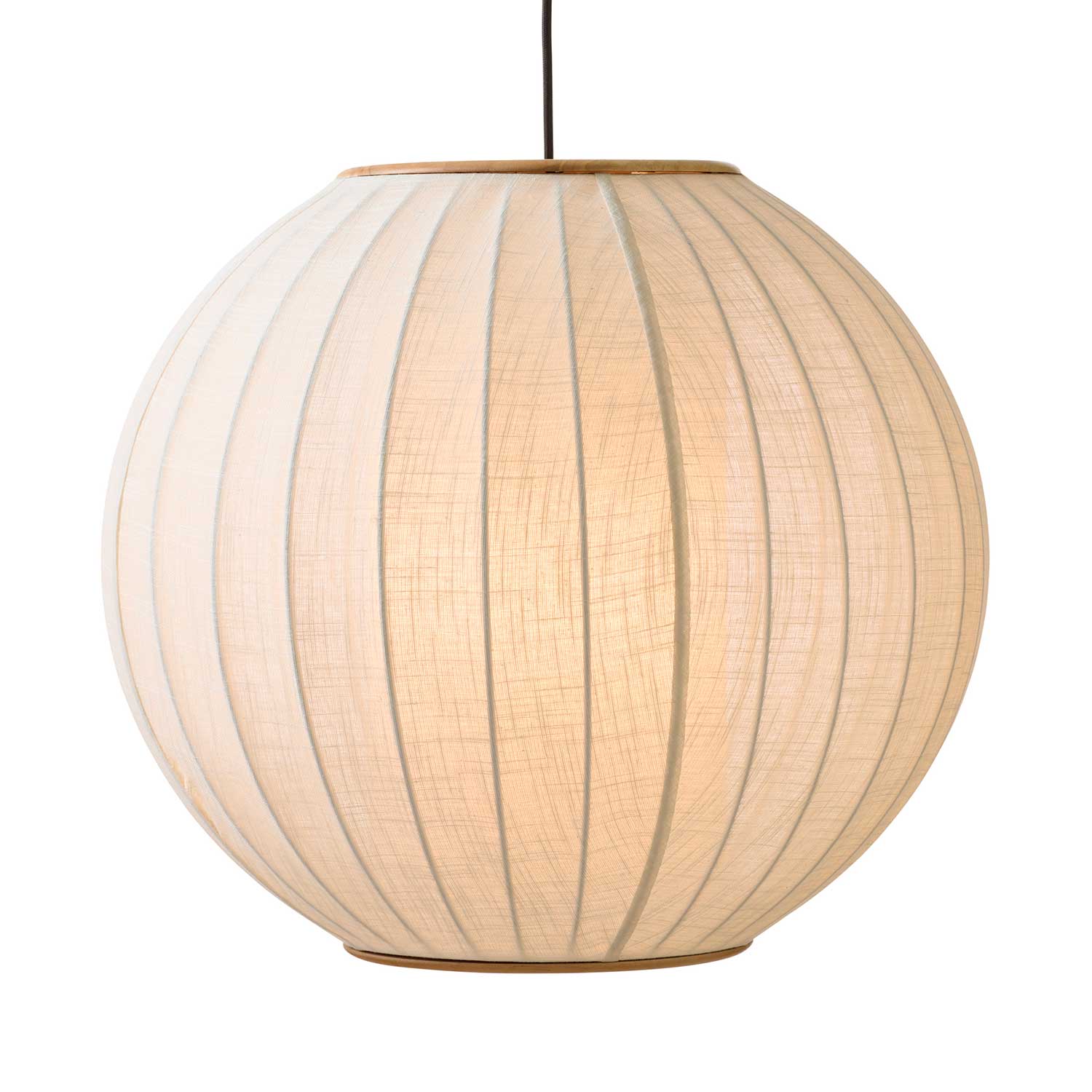 Balloon - Suspension boule en tissu et bois design scandinave