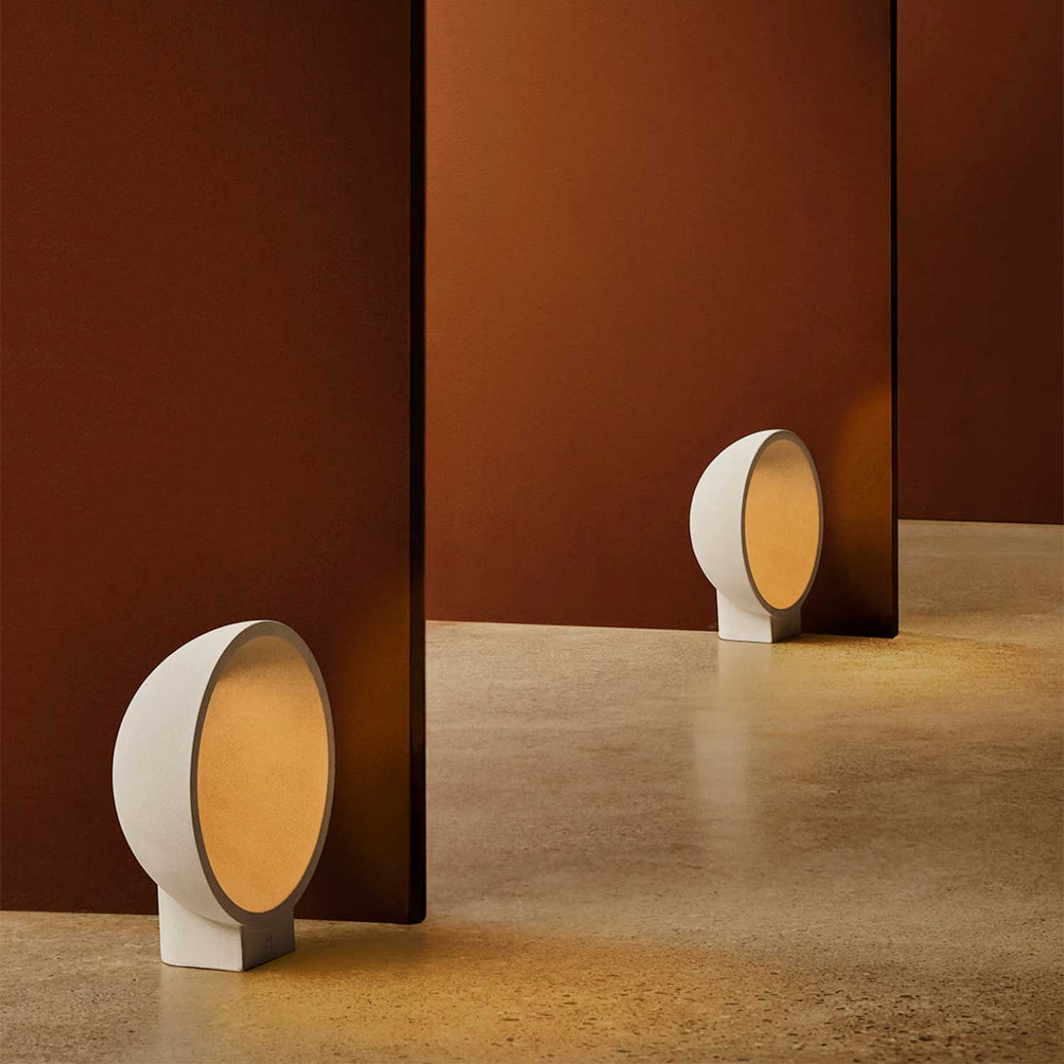 Gaia - Potelet led design en béton pour extérieur moderne