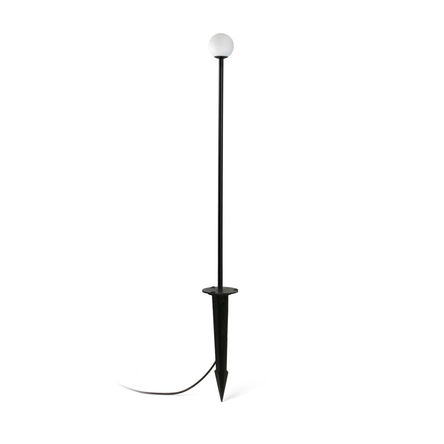Cuca - Piquet led en acier noir pour jardin moderne