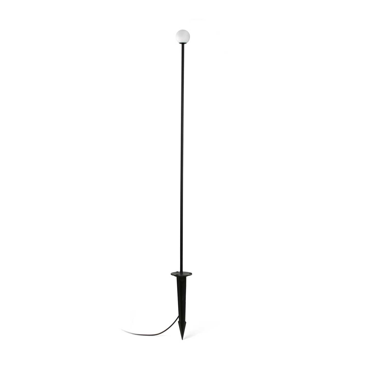 Cuca - Piquet led en acier noir pour jardin moderne