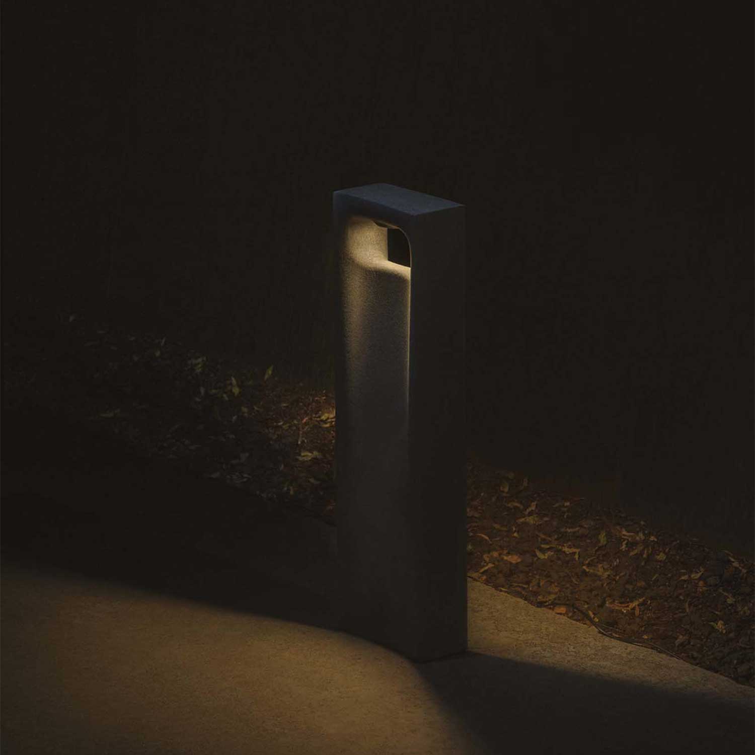 Glint - Borne led extérieure béton design pour jardin moderne