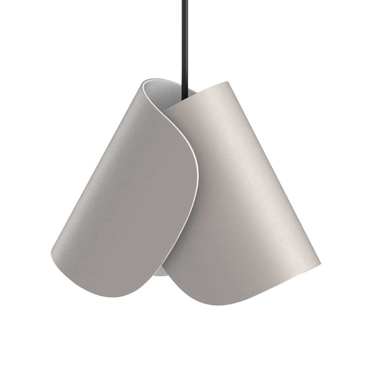 FLIP - Lampada a sospensione minimalista reversibile in pelle vegana, larghezza 25,9 cm