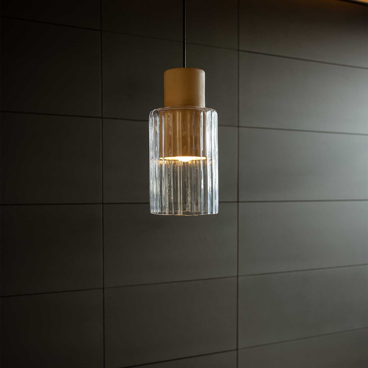 Barro - Suspension luminaire verre design pour cuisine