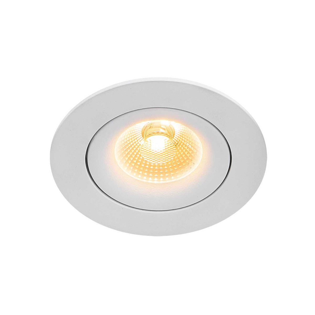 Aliki - Spot encastré LED orientable en aluminium blanc, IP44 et rendu des couleurs Ra90