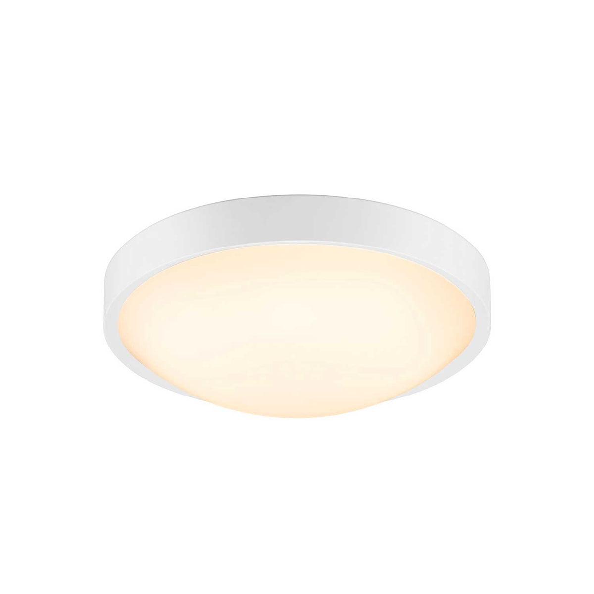 Altus - Plafonnier LED en plastique opalin et métal, lumière chaude 2 700 K