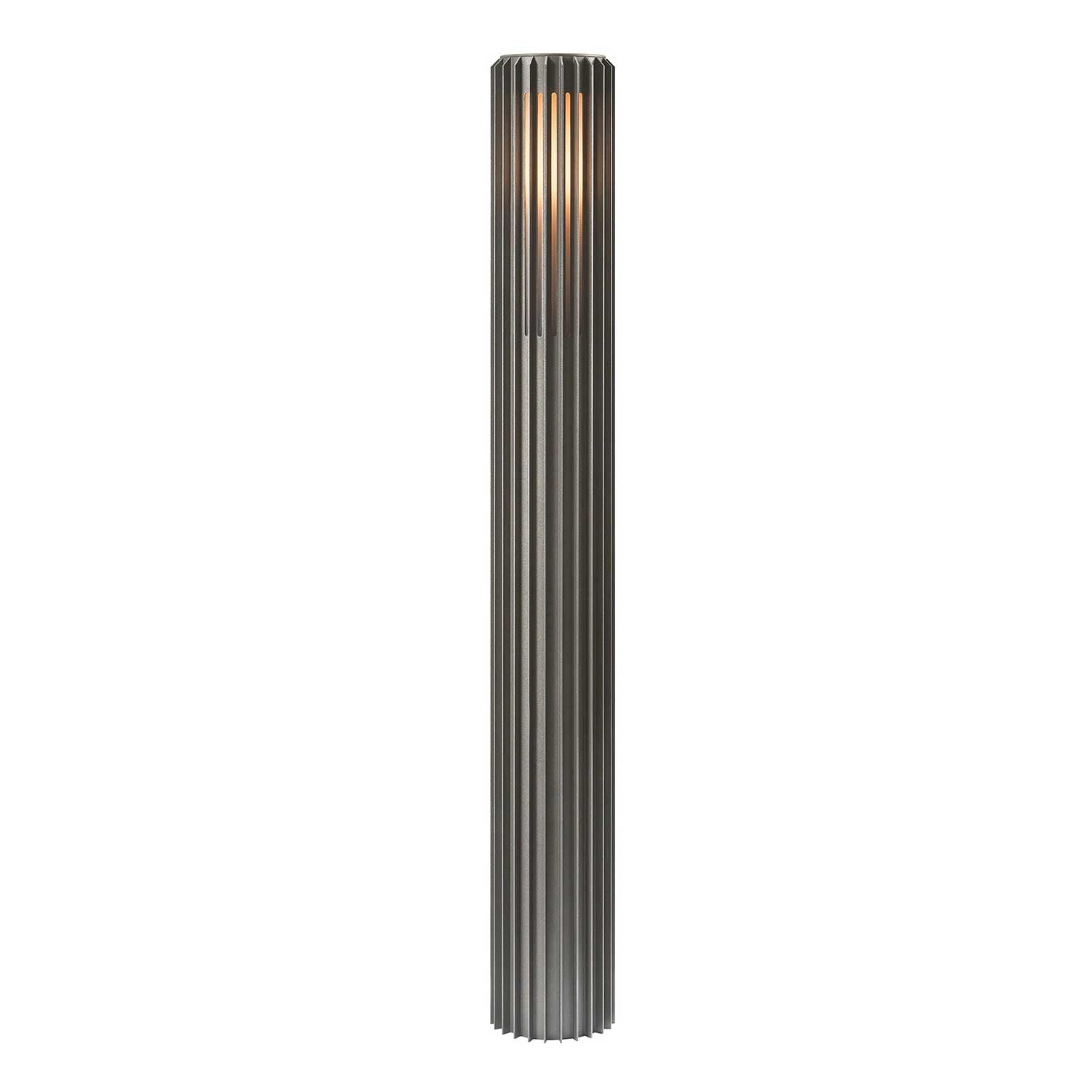 Aludra - Borne lumineuse LED de jardin en acier contemporain