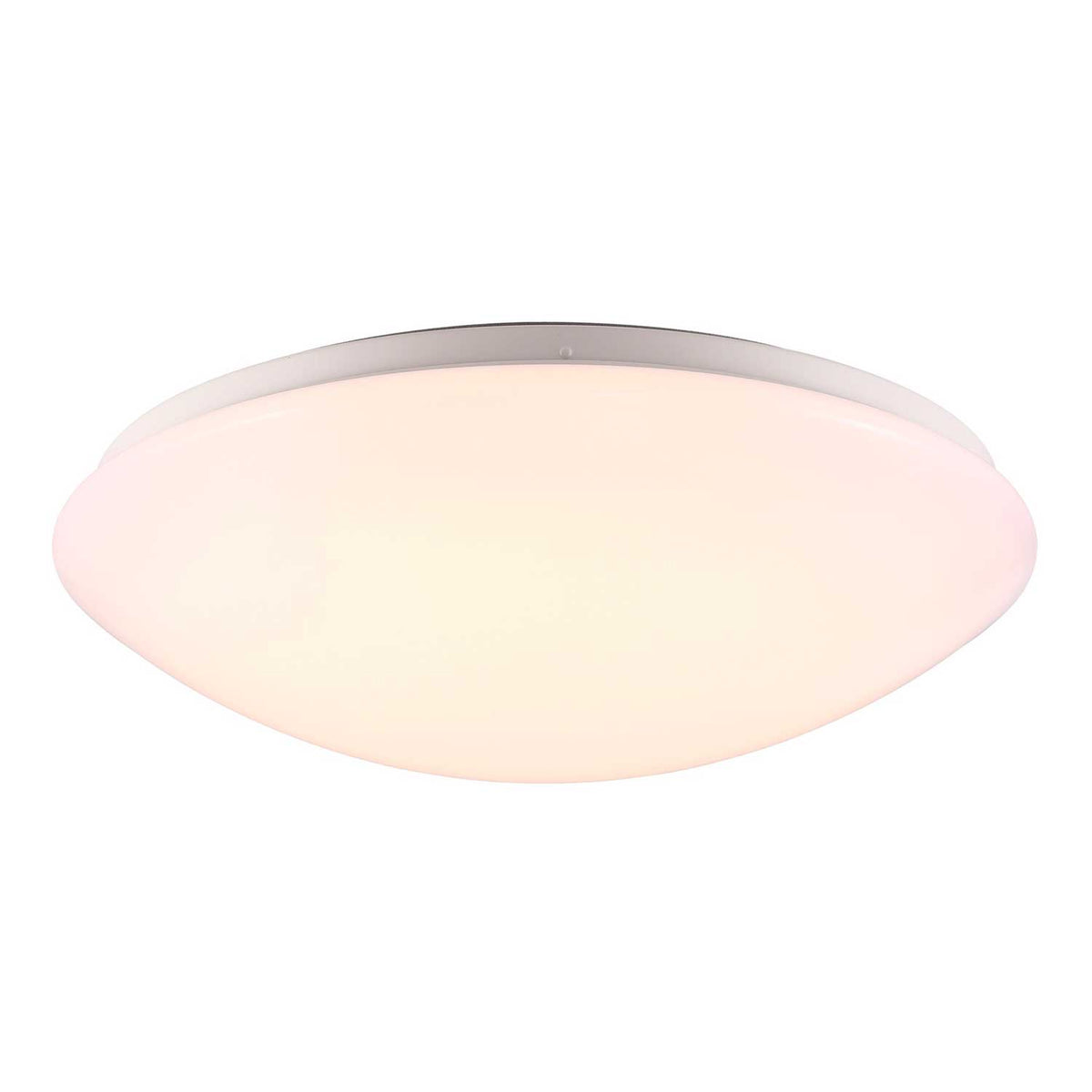 Ask - Plafonnier LED 28 ou 36 cm en métal et plastique opalin, IP44