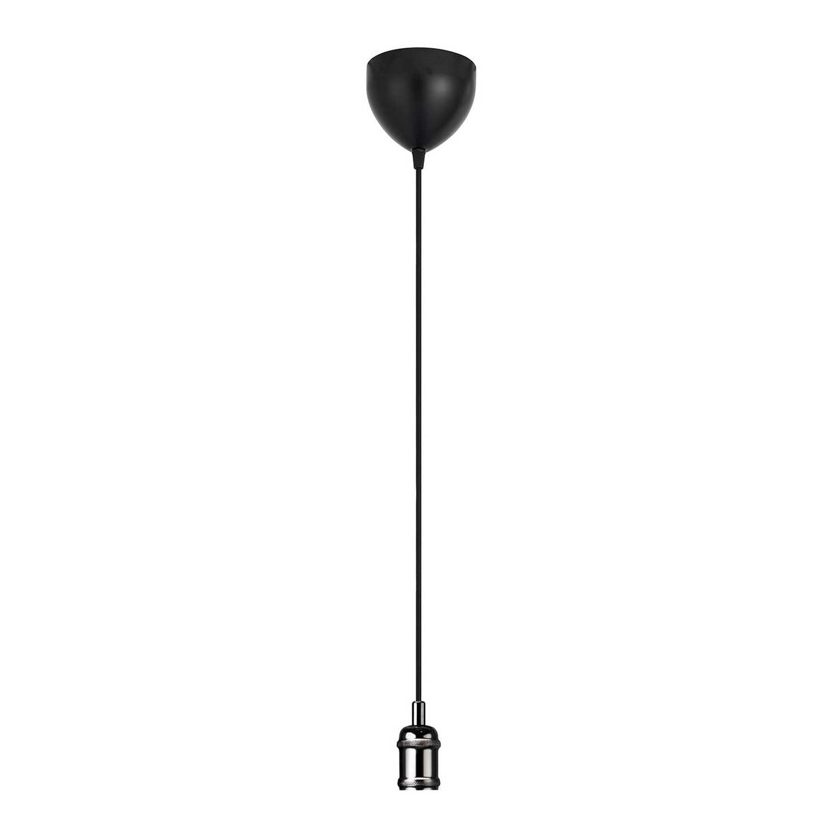 Avra - Suspension en métal à ampoule apparente et câble textile, style industriel