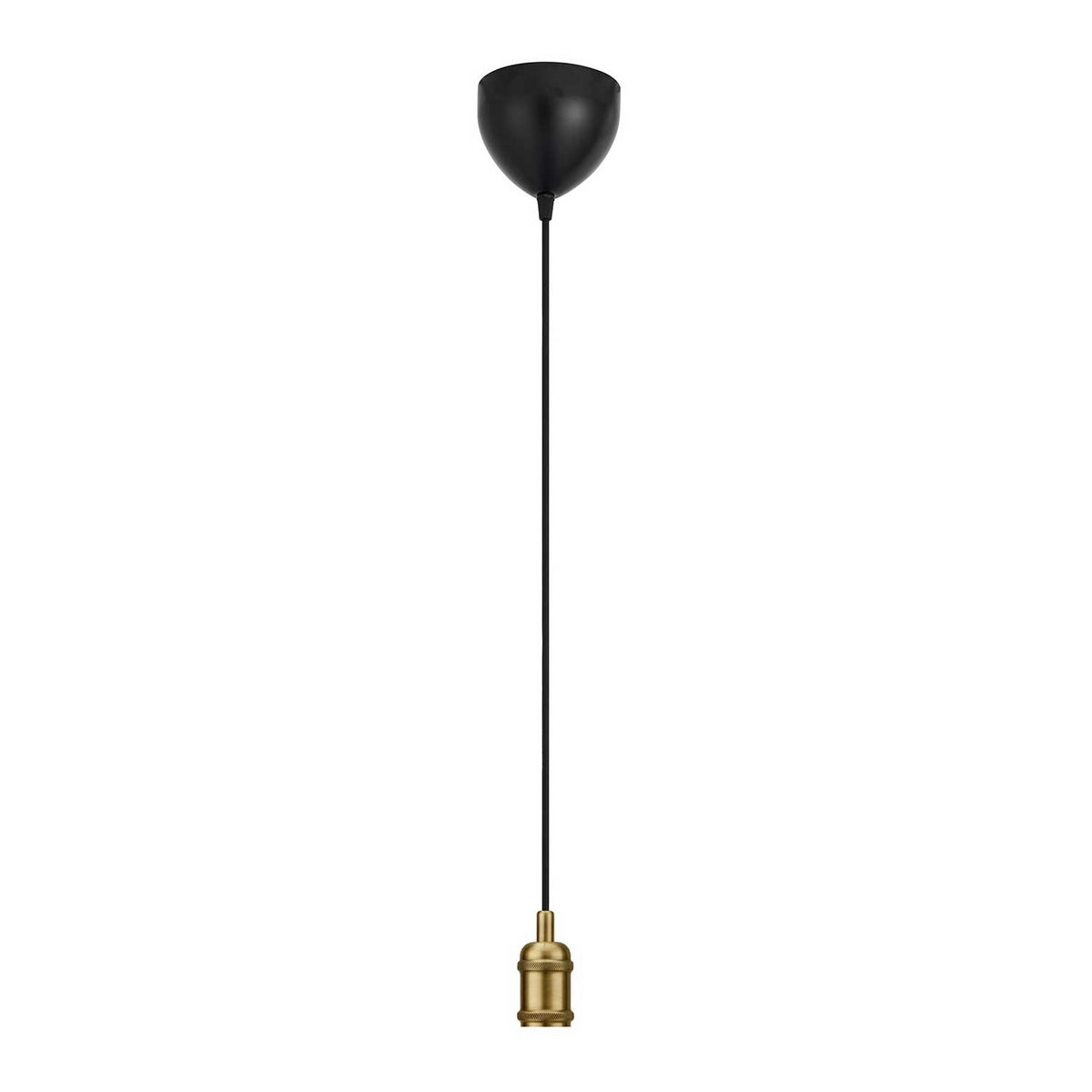 Avra - Suspension en métal à ampoule apparente et câble textile, style industriel