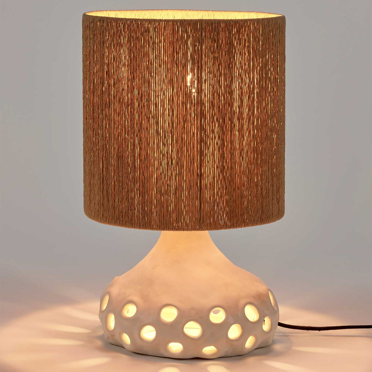 Oya 01 - Lampe à poser en grès