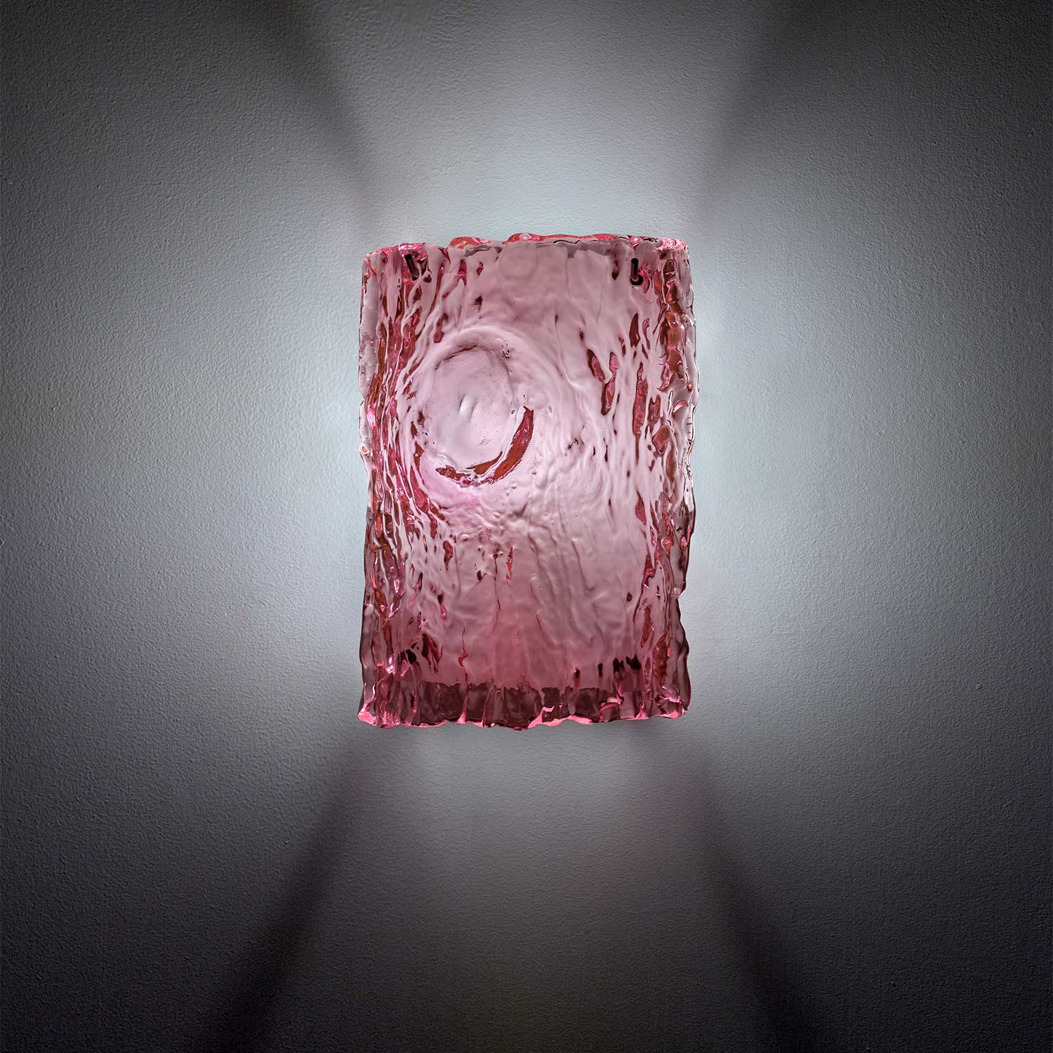 Oak 01 - Applique murale en verre et acier