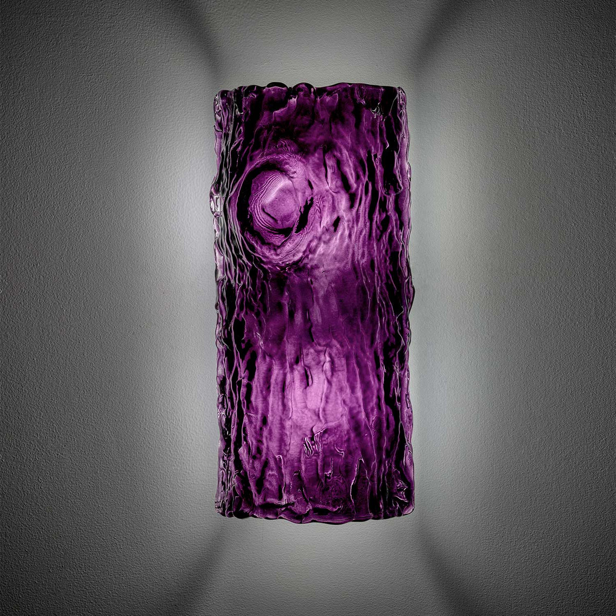 Oak 02 - Applique murale en verre et acier
