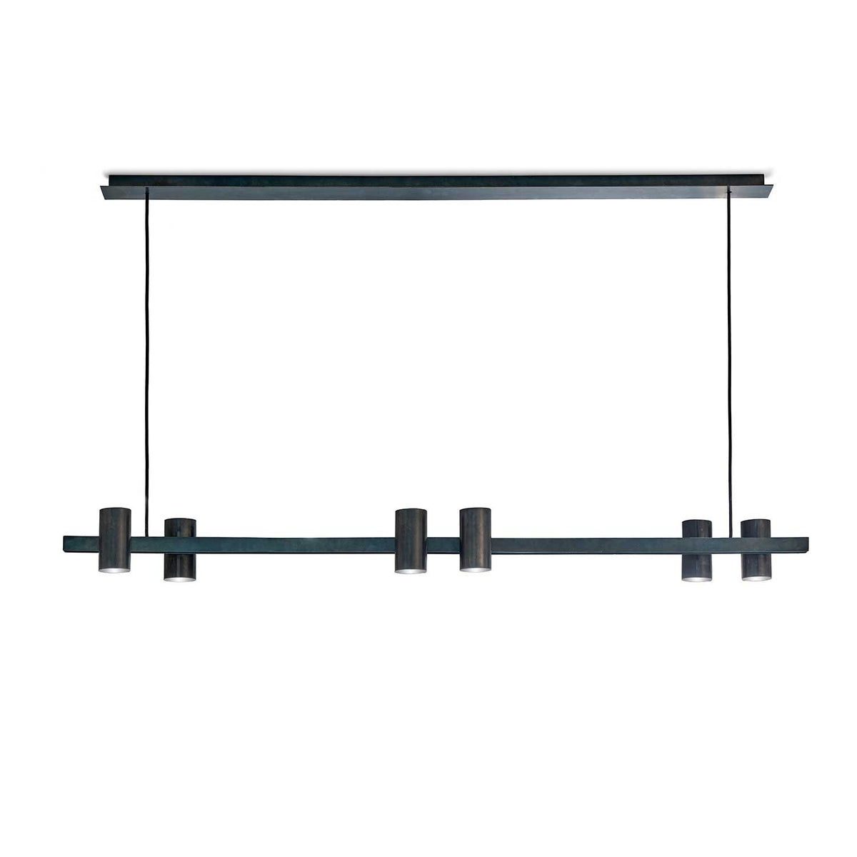 Sofisticato Nr.27 - Suspension en acier bleui, style industriel