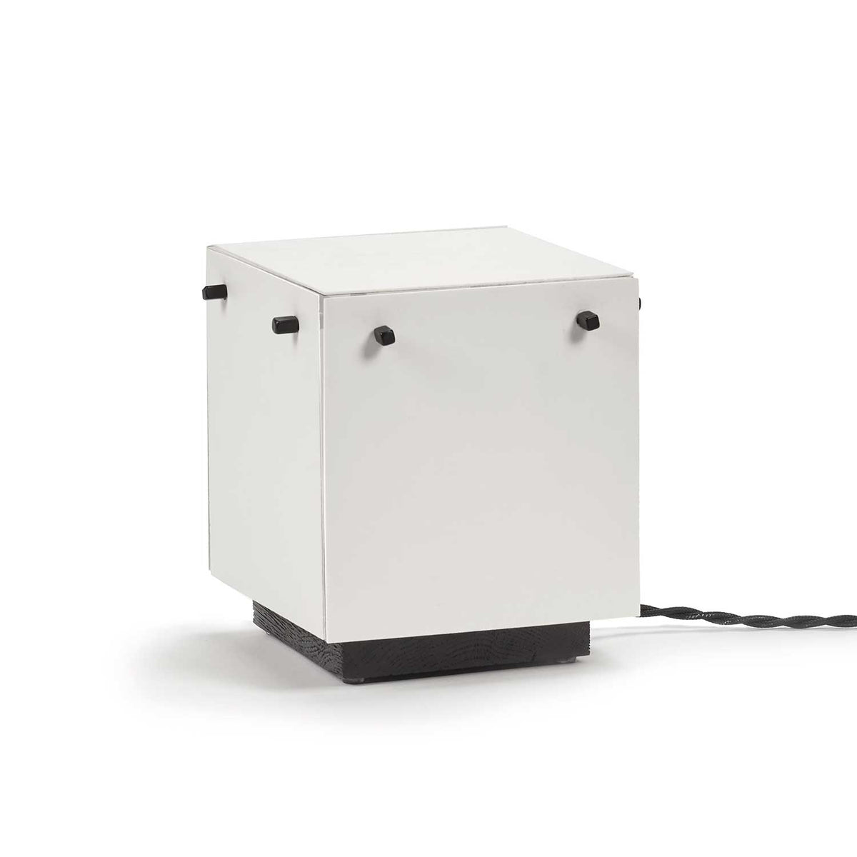 Laslo - Lampe à poser en acier et porcelaine, style minimaliste