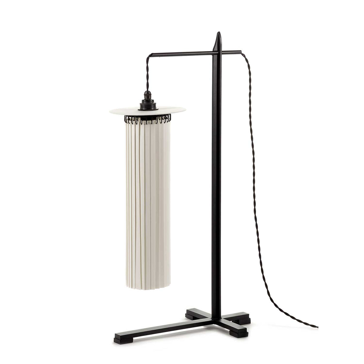 Olga 4 - Lampe à poser en acier et porcelaine, style minimaliste