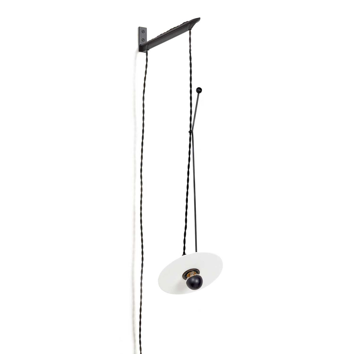 Luna 2 - Applique murale en acier et porcelaine, style minimaliste