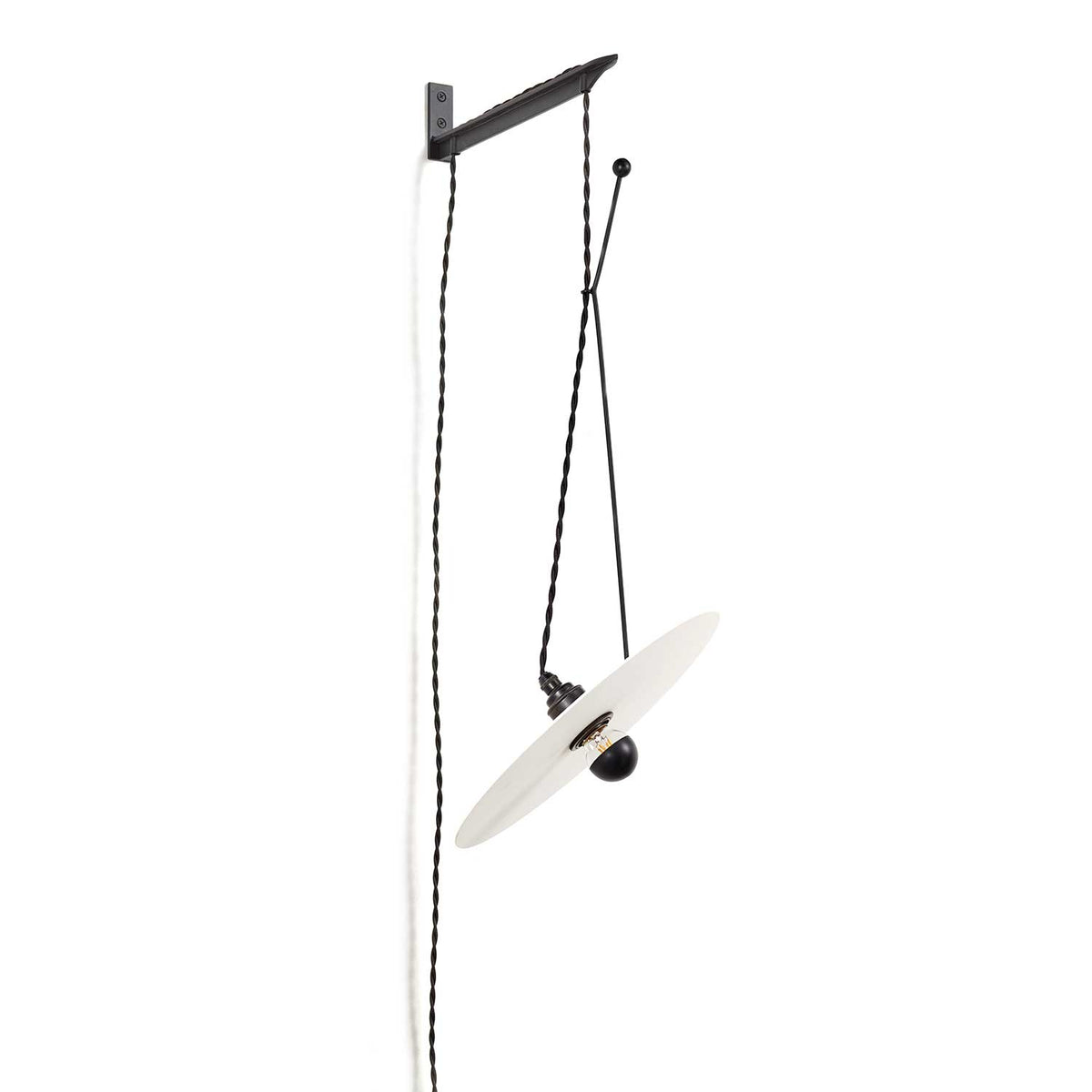 Luna 2 - Applique murale en acier et porcelaine, style minimaliste