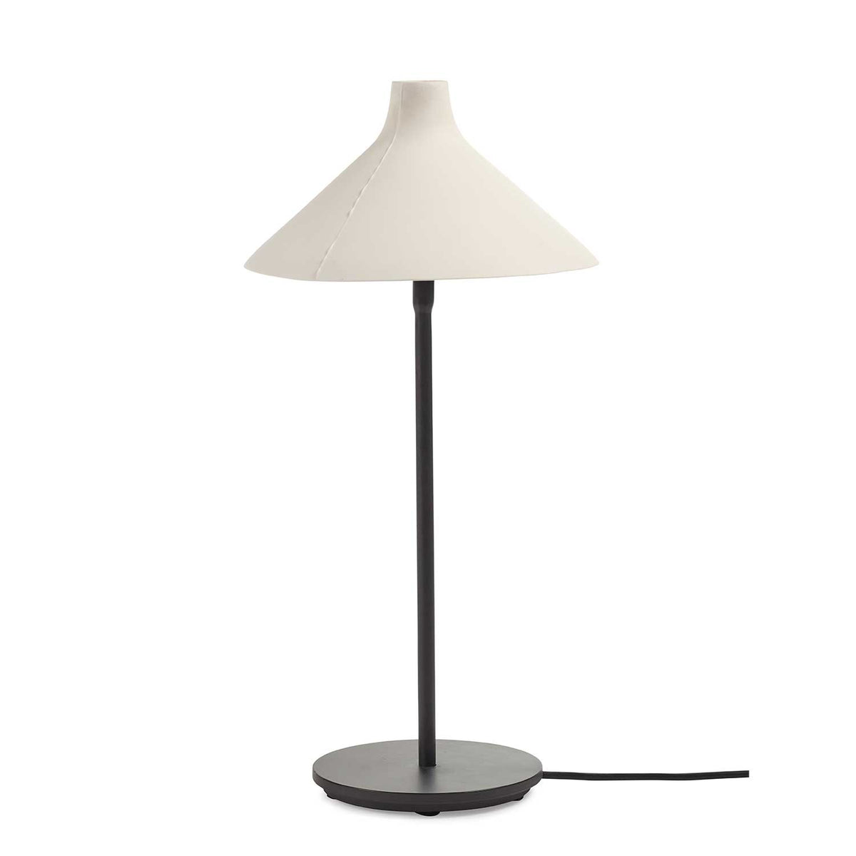 Seam - Lampe à poser en acier et porcelaine