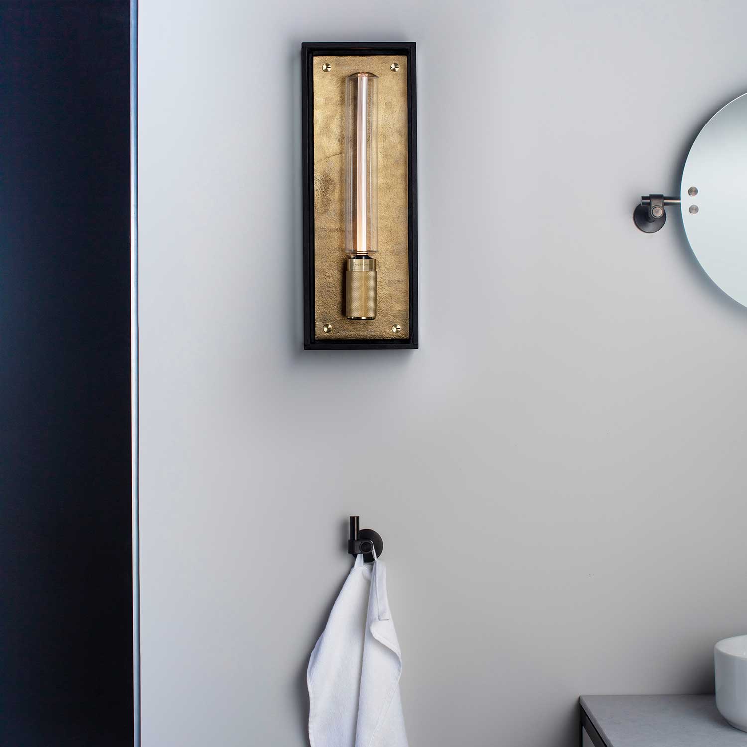 Caged Wet Large - Industrial design bathroom wall sconce