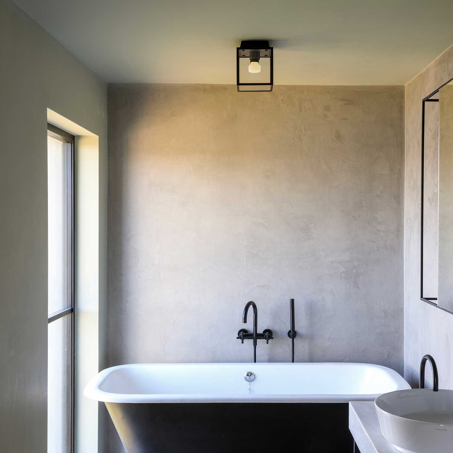 Caged Wet Small - Plafoniera bagno in metallo design industriale