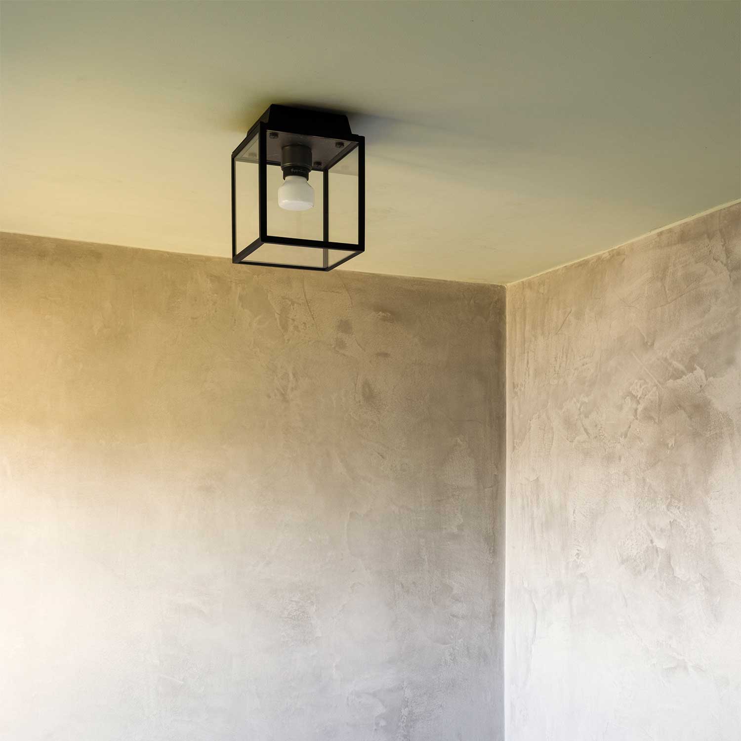 Caged Wet Small - Plafoniera bagno in metallo design industriale