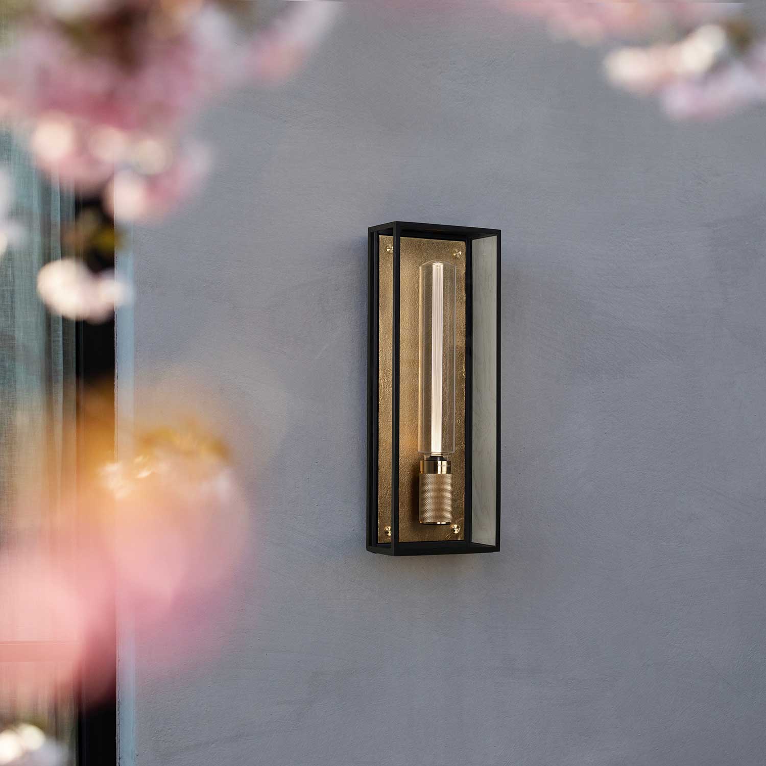 Caged Wet Large - Industrial design bathroom wall sconce