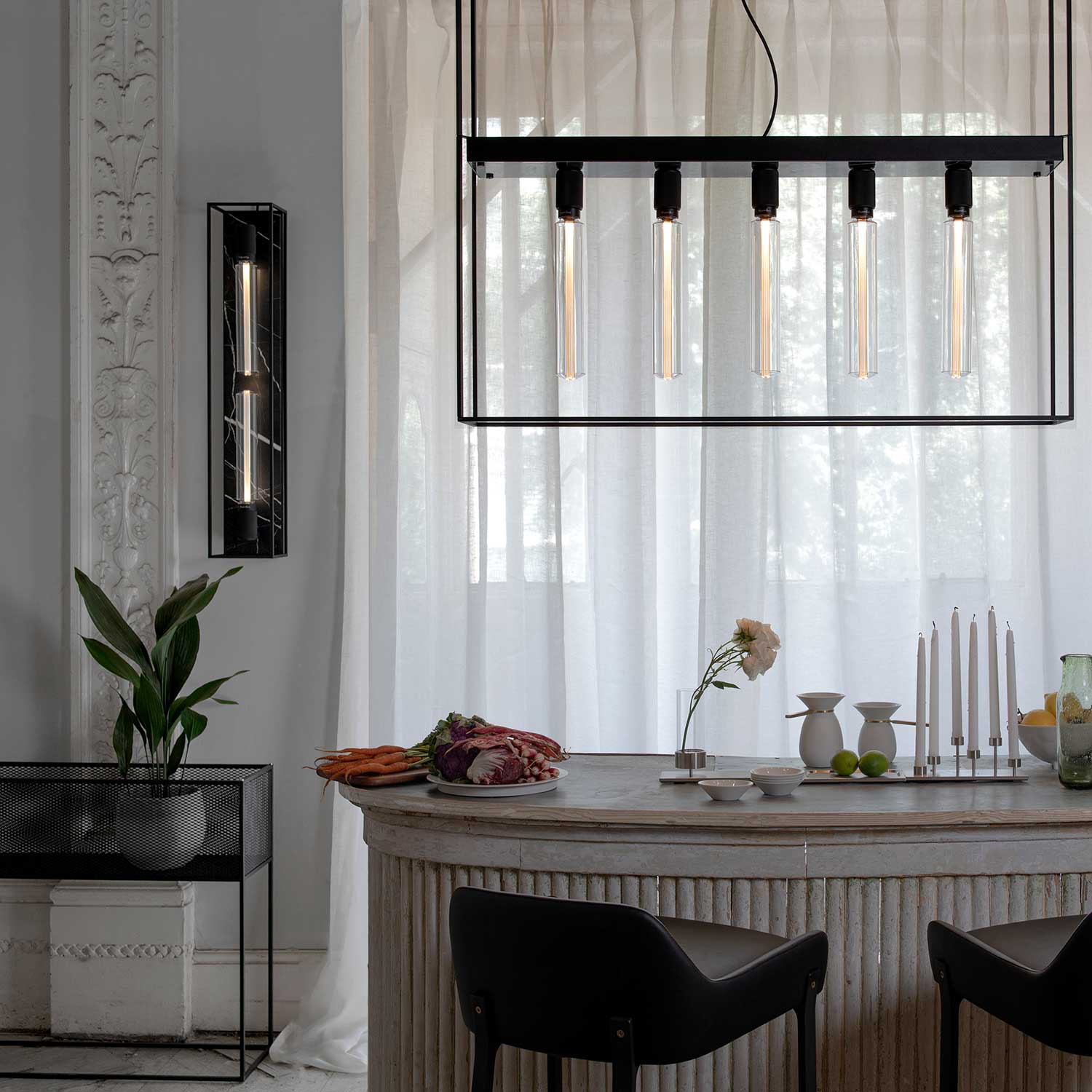 Caged 5.0 Cross - Plafonnier xxl pour cuisine design industriel