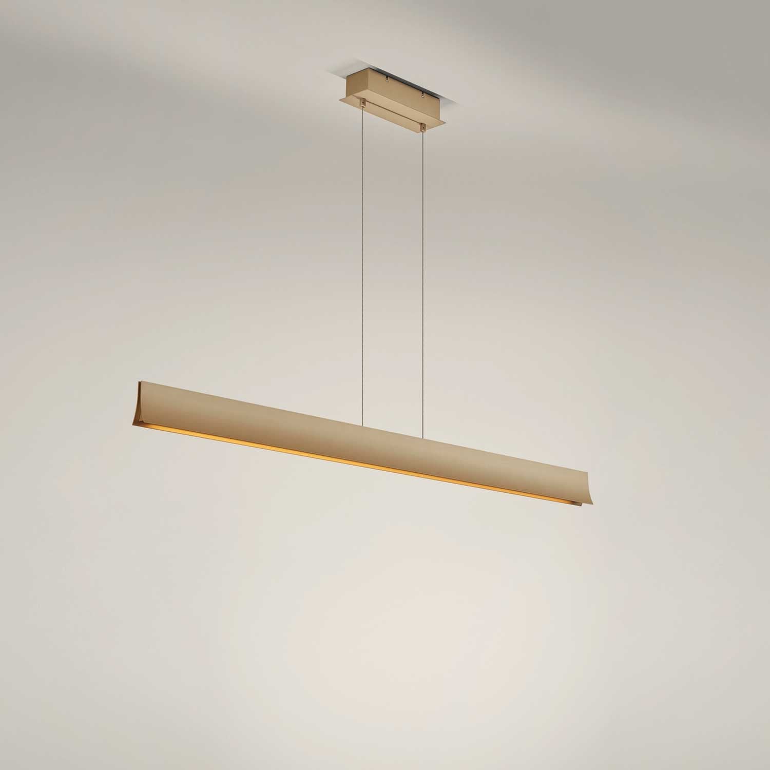 Bravo - Suspension LED haut et bas doré design pour cuisine