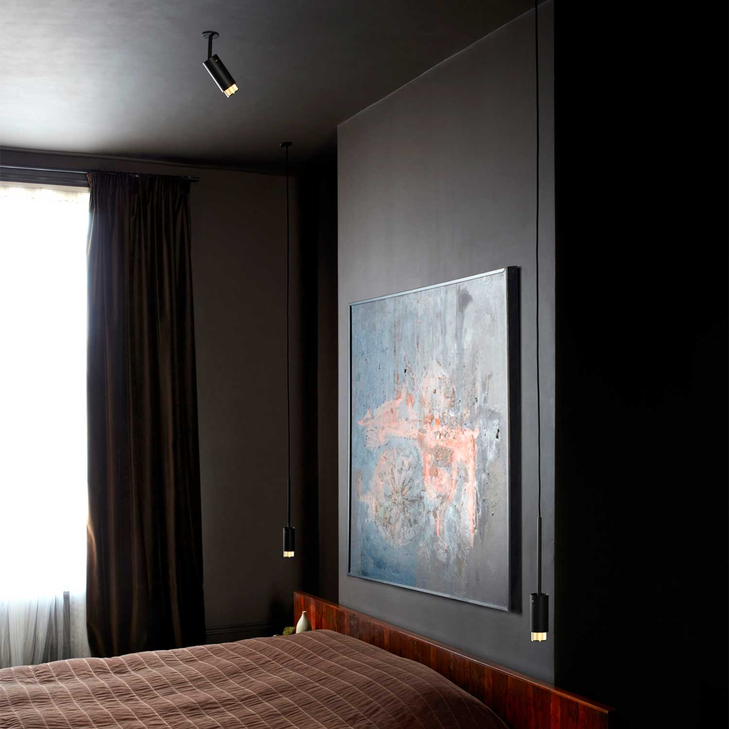 Exhaust Cross - Industrial design metal wall spotlight
