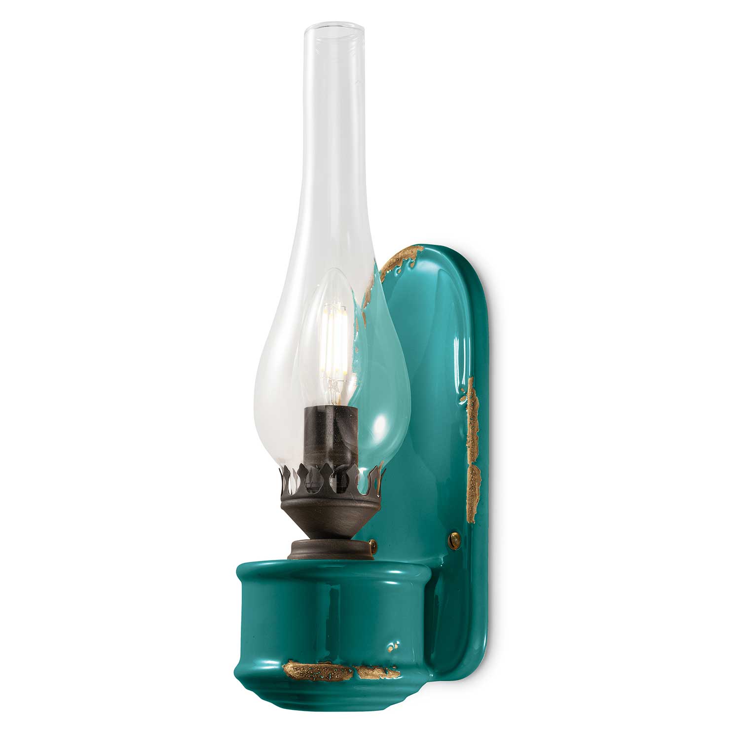 Vintage - Applique murale en céramique et verre design retro