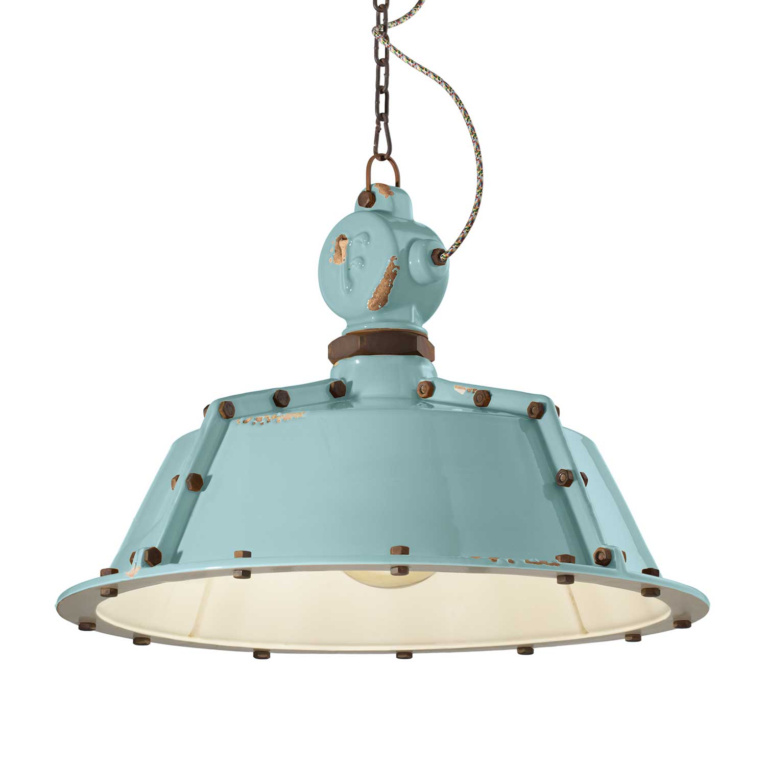 Industrial - Lustre industriel coloré pour restaurant retro