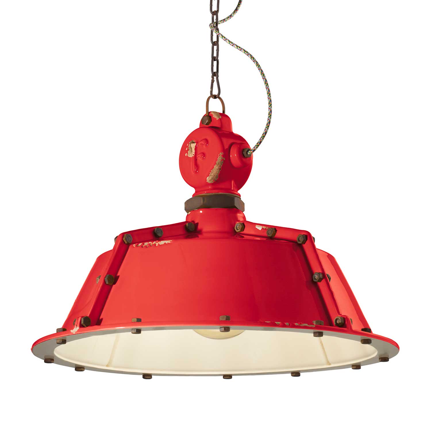 Industrial - Lustre industriel coloré pour restaurant retro