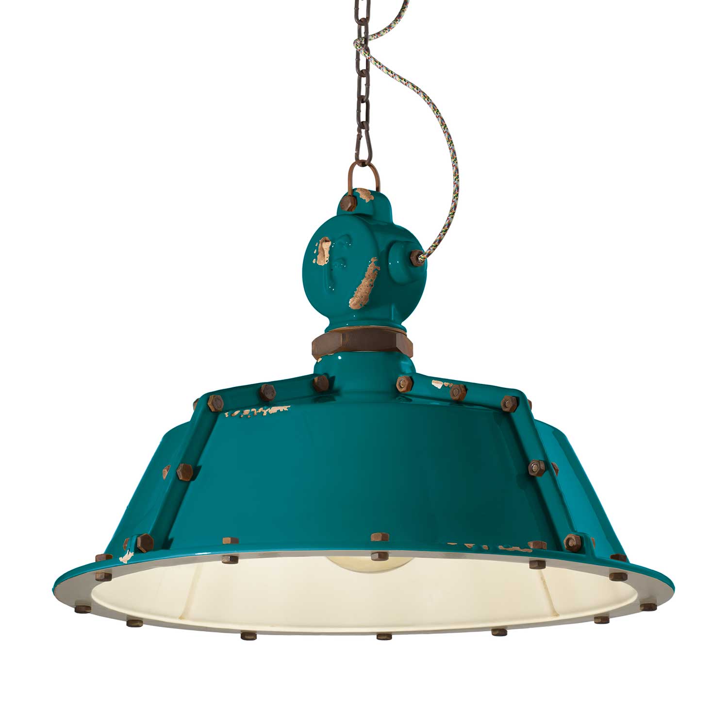 Industrial - Lustre industriel coloré pour restaurant retro