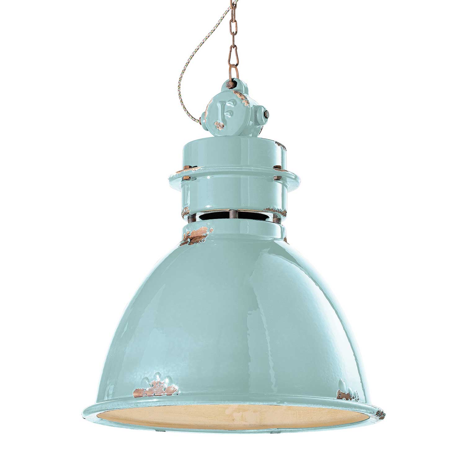 Industrial - Suspension industrielle en acier colorée pour cuisine