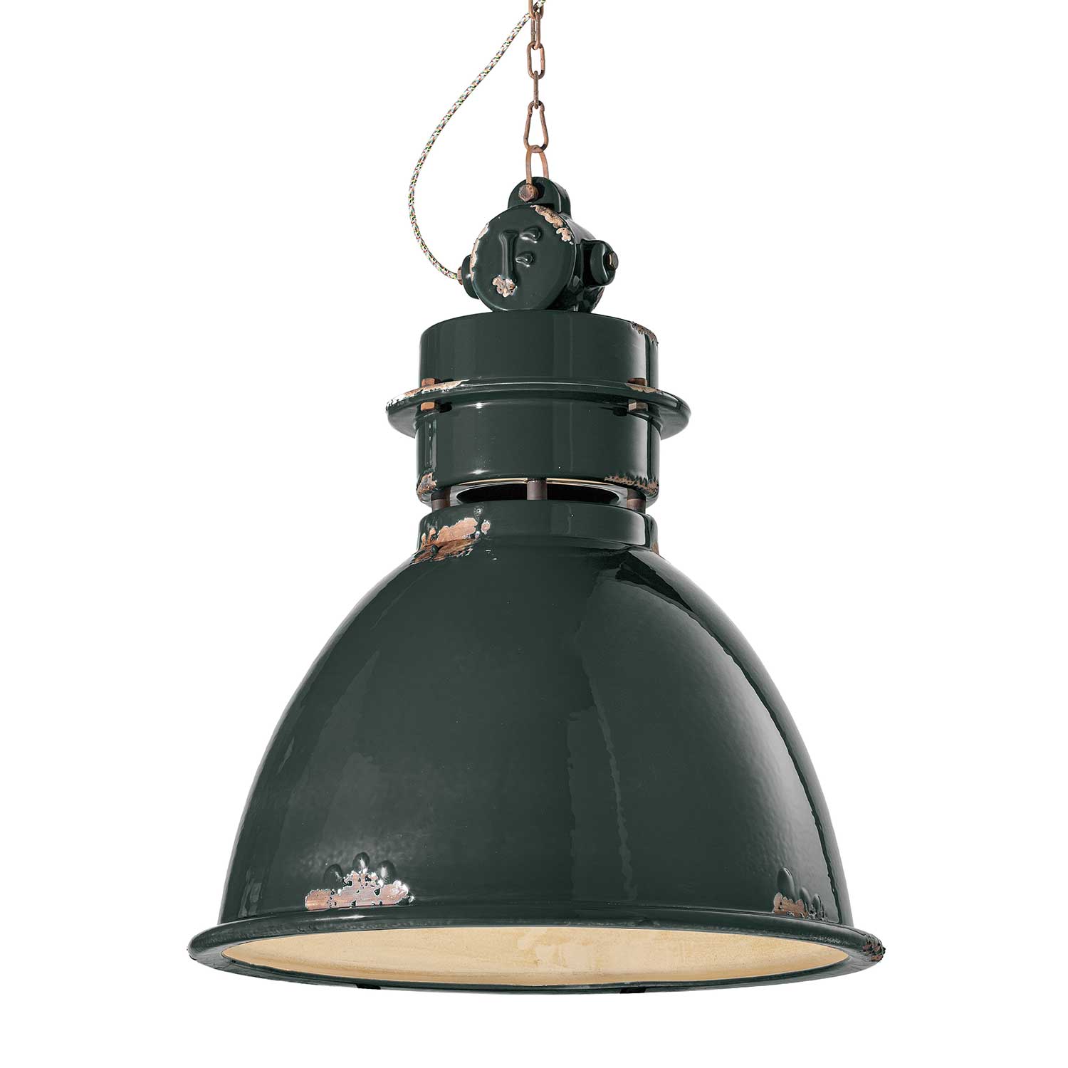 Industrial - Suspension industrielle en acier colorée pour cuisine