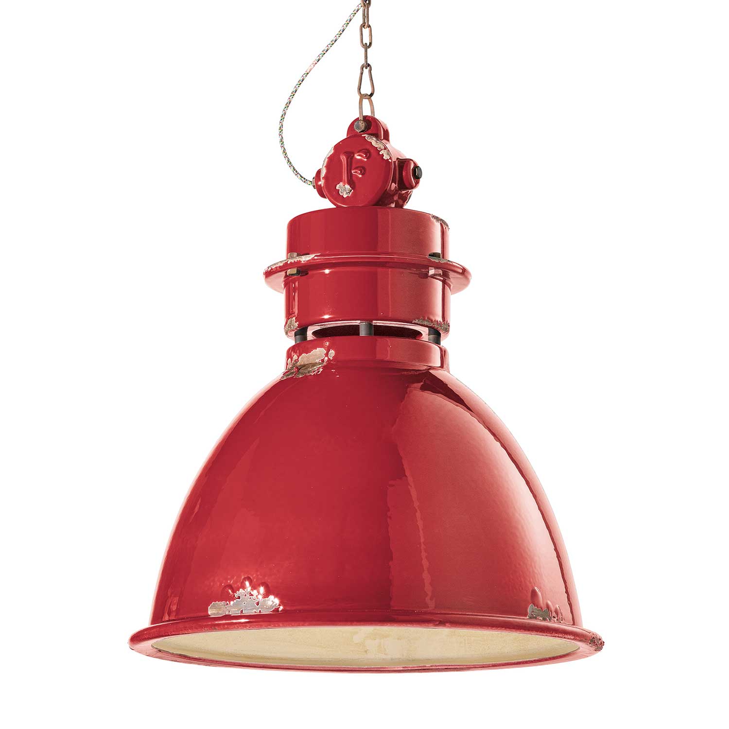 Industrial - Suspension industrielle en acier colorée pour cuisine