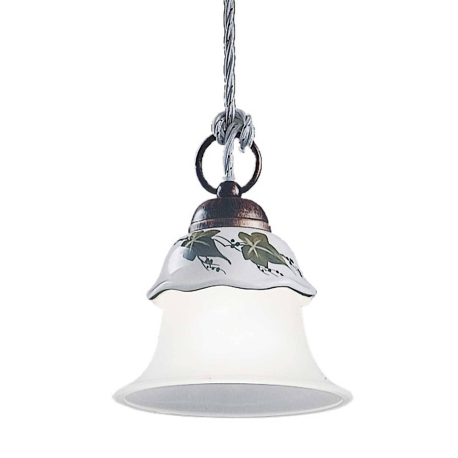 Ferrara - Petit lustre ancien en céramique pour cuisine