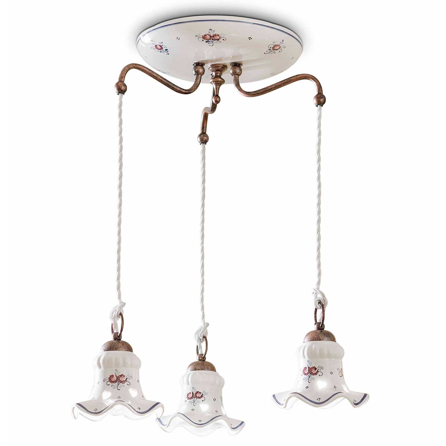 Chieti - Lustre ancien en céramique pour salle à manger