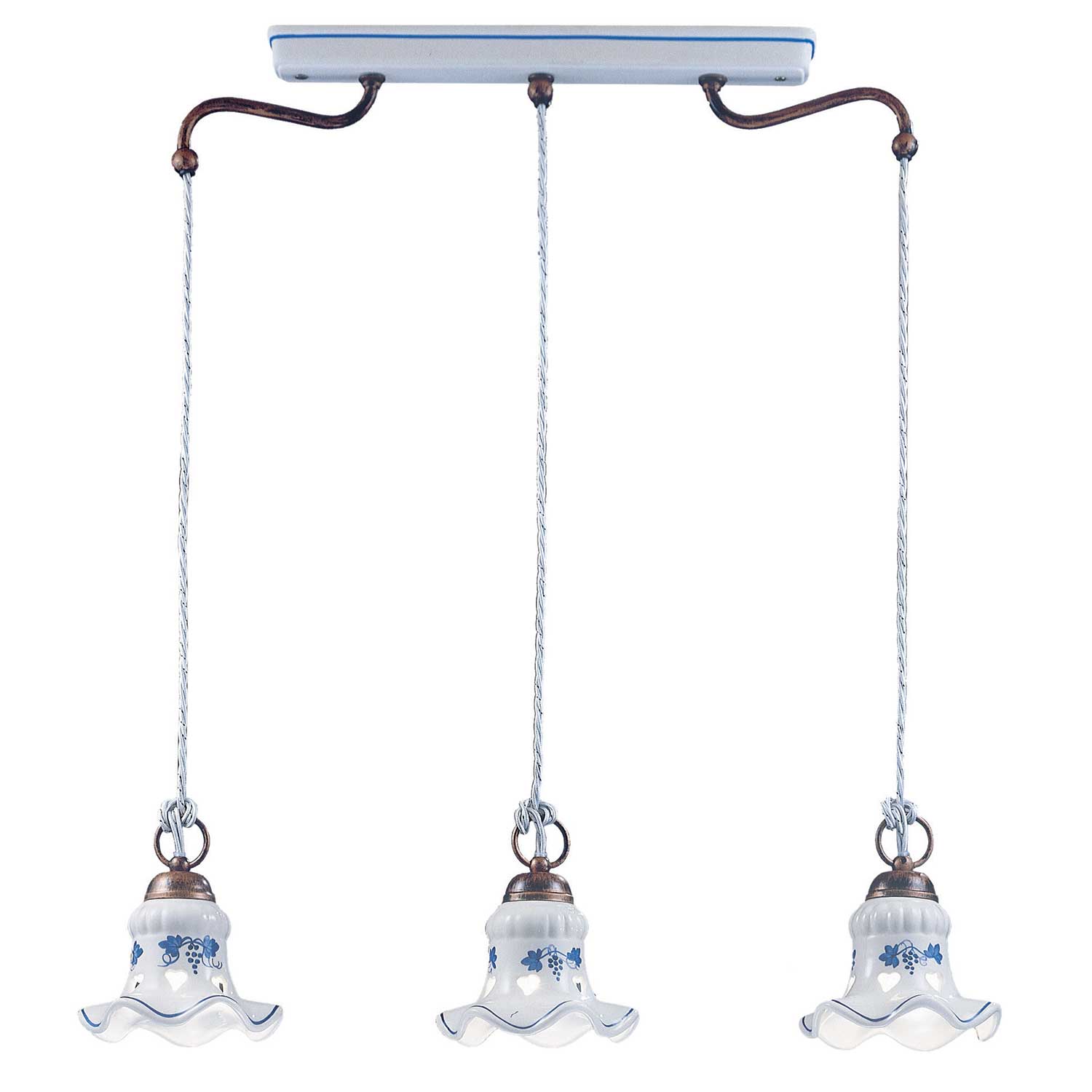 Chieti - Lustre de salle à manger ancien style porcelaine