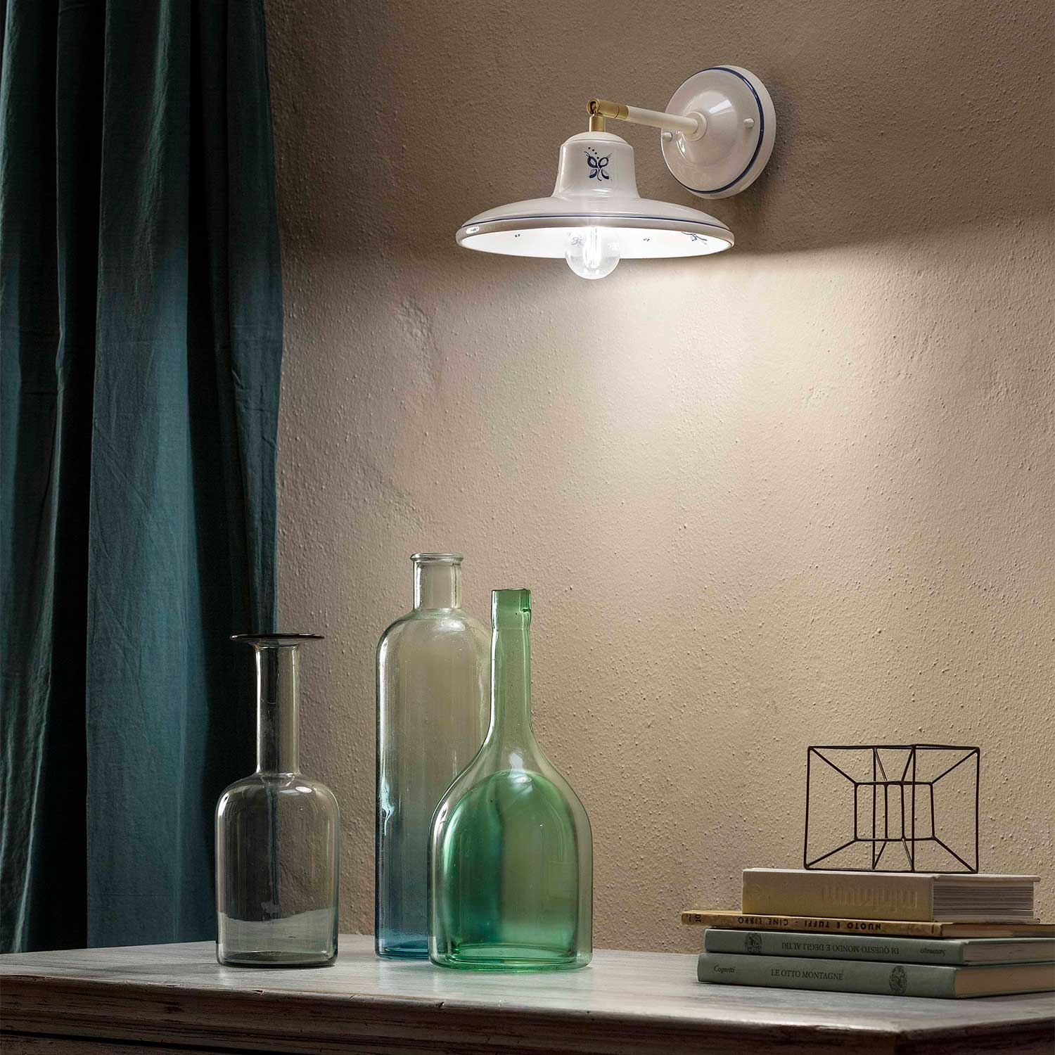 Como - Applique murale blanche design italien pour salon