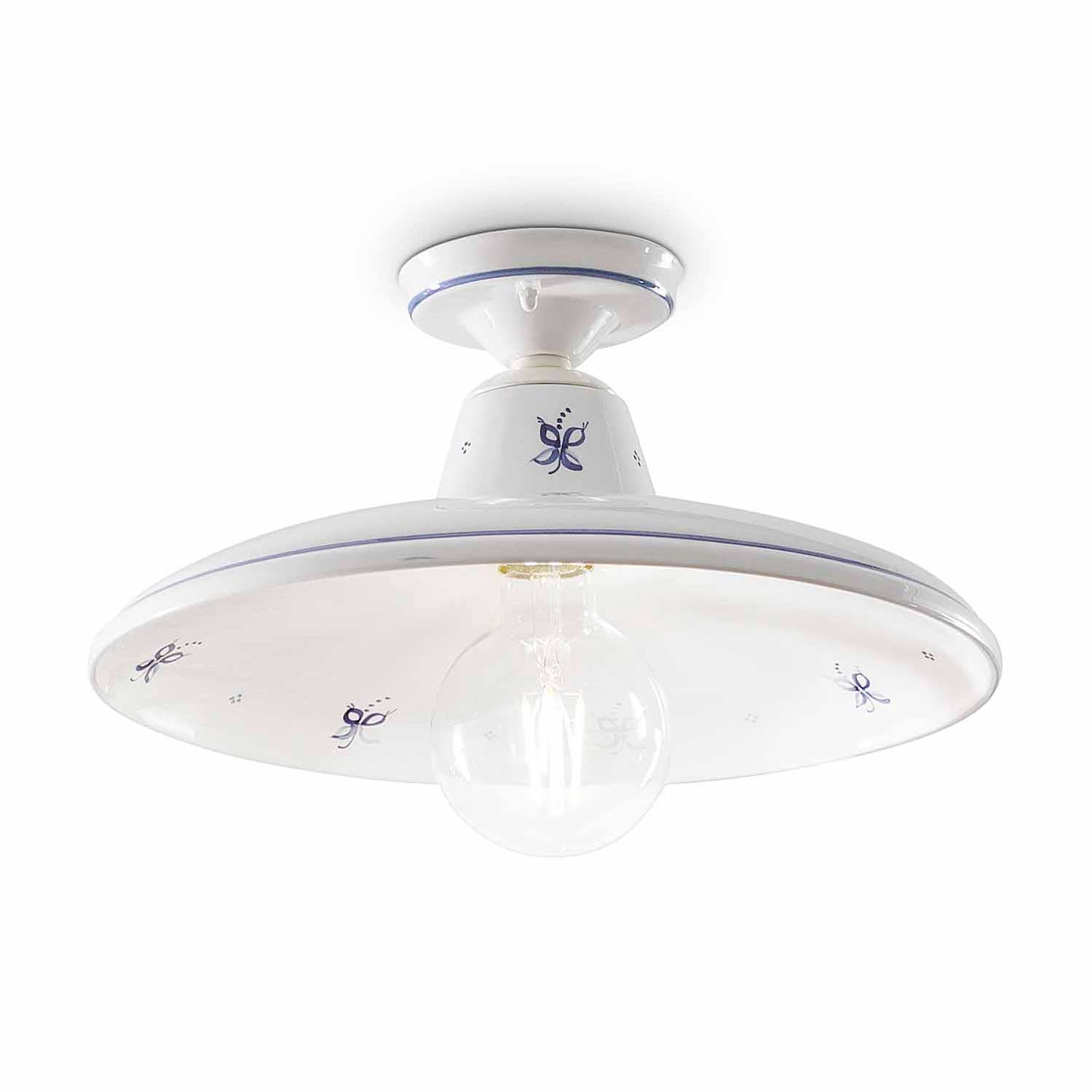 Como - Plafonnier céramique blanche design italien