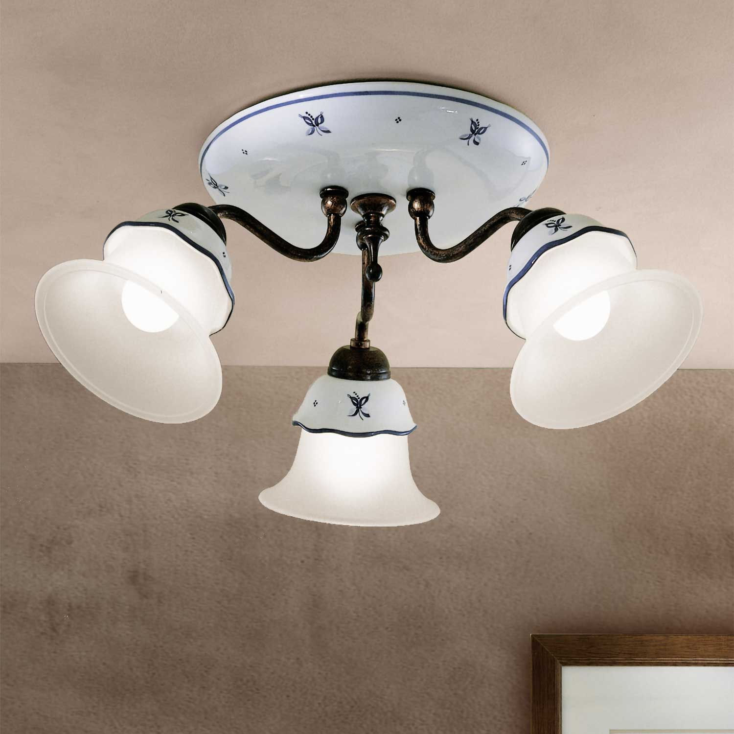 Ferrara - Plafonnier baroque pour chambre style ancien