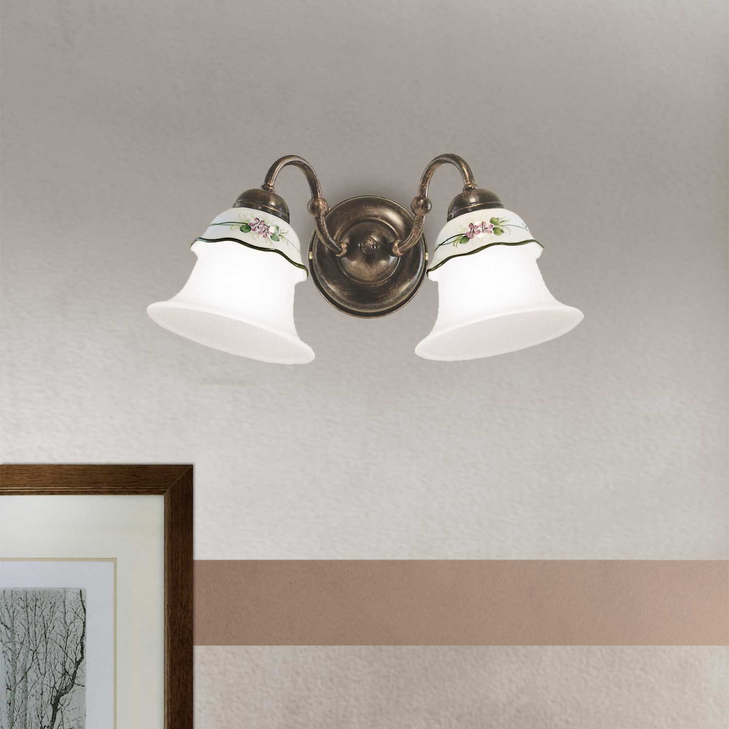 Ferrara - Applique murale double pour cuisine vintage