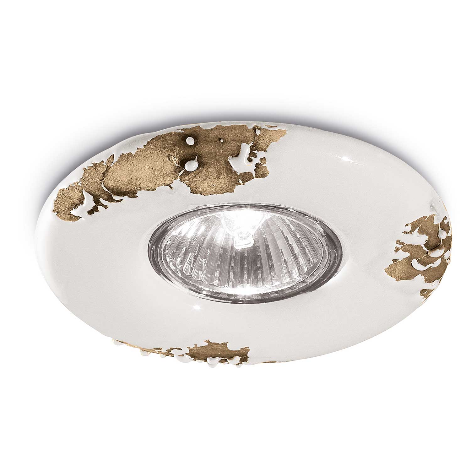 Vintage - Eingelassener Keramikstrahler im gealterten Retro-Stil