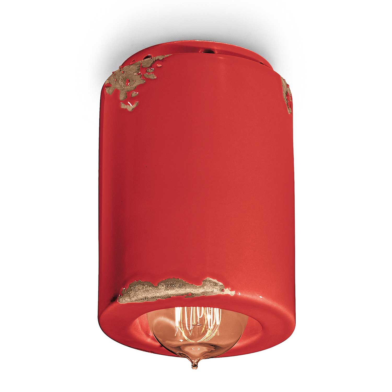 Vintage - Plafonnier spot vintage en céramique effet vieilli