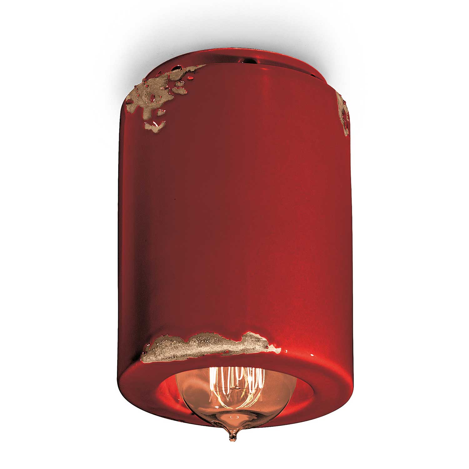 Vintage - Plafonnier spot vintage en céramique effet vieilli