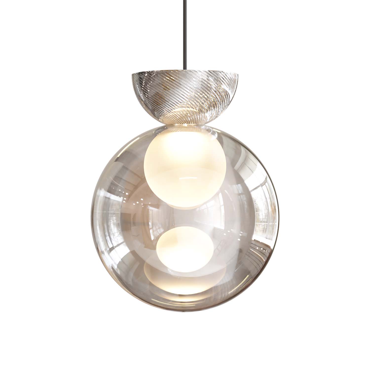 CHARM - Suspension luxueuse sphère en verre contemporaine