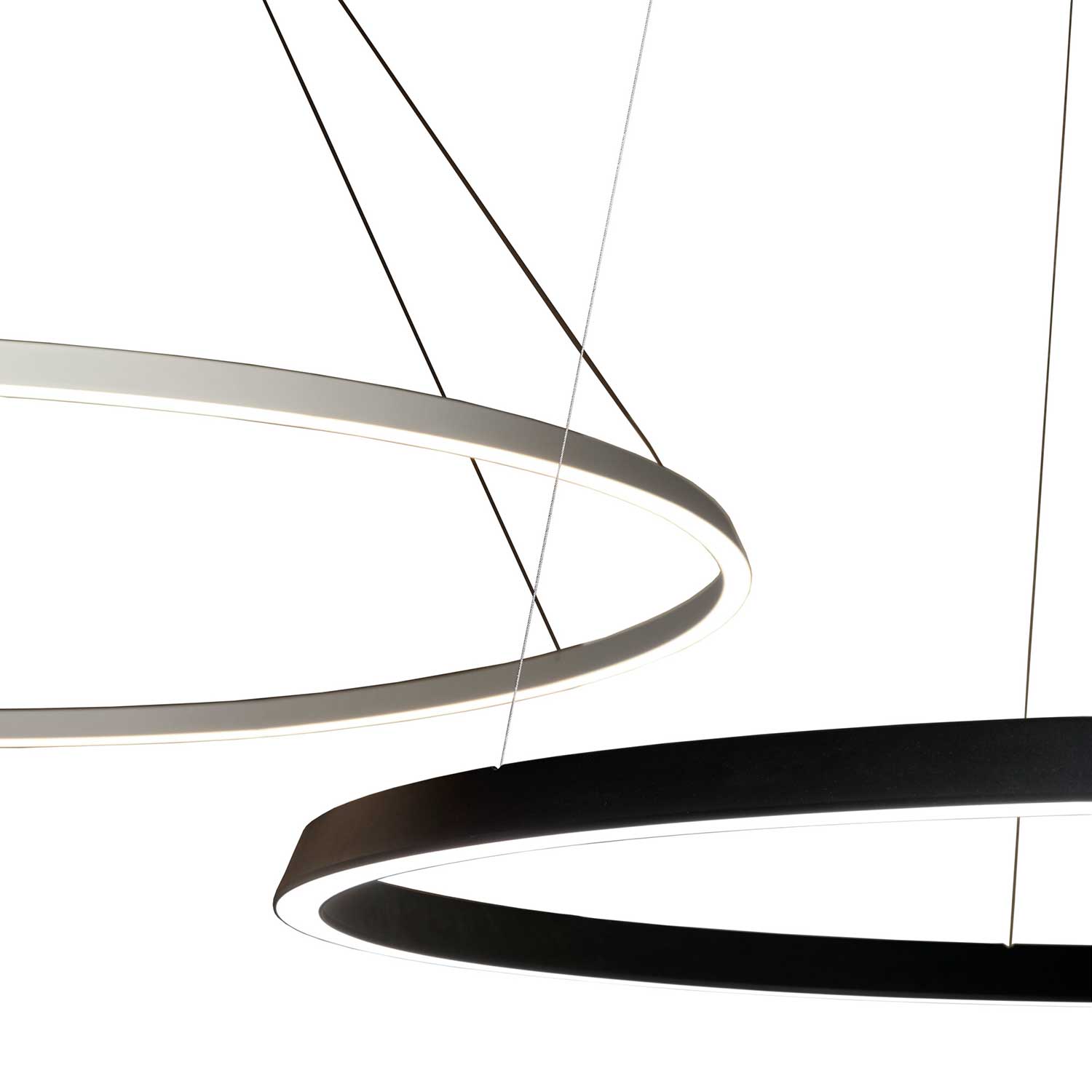 Circular Downward - Grande suspension LED anneau design pour salon